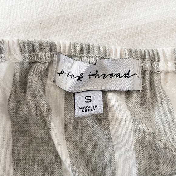 Pink Thread Striped Jumpsuit - Picture 4 of 4